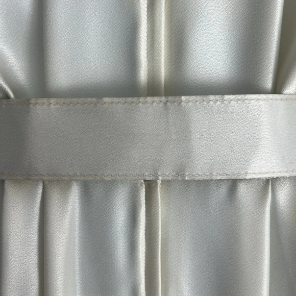 Vintage COCO Cream Midi Scoop Neck Belted Dream Dress Size 4 - Picture 5 of 11